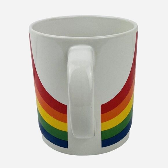 Vintage 1980s Rainbow Mug Korea FTDA Stranger Things Pride Gay Queer Gift 80s - Picture 5 of 11